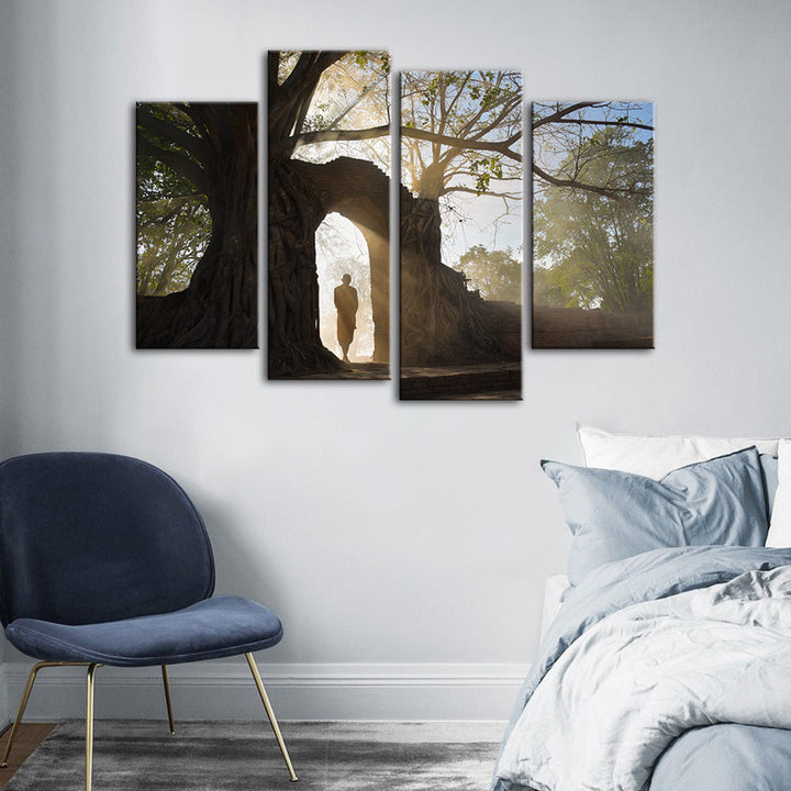 Under The Arch 4 Stuks - Canvas Muurkunst Schilderij