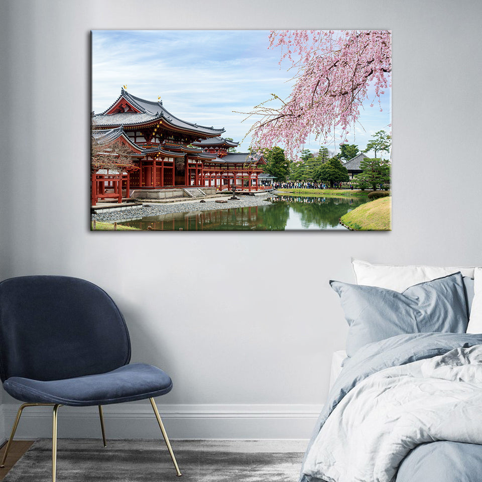 Temple Park - Canvas Wand Kunst Schilderij