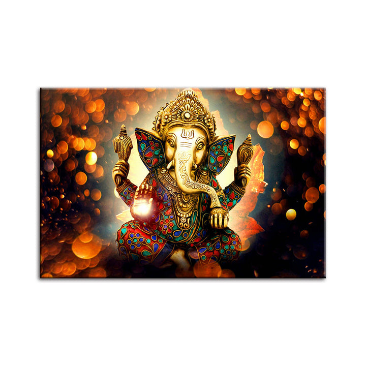 Hindoe Lord Ganesha - Canvas Wandkunst Schilderij