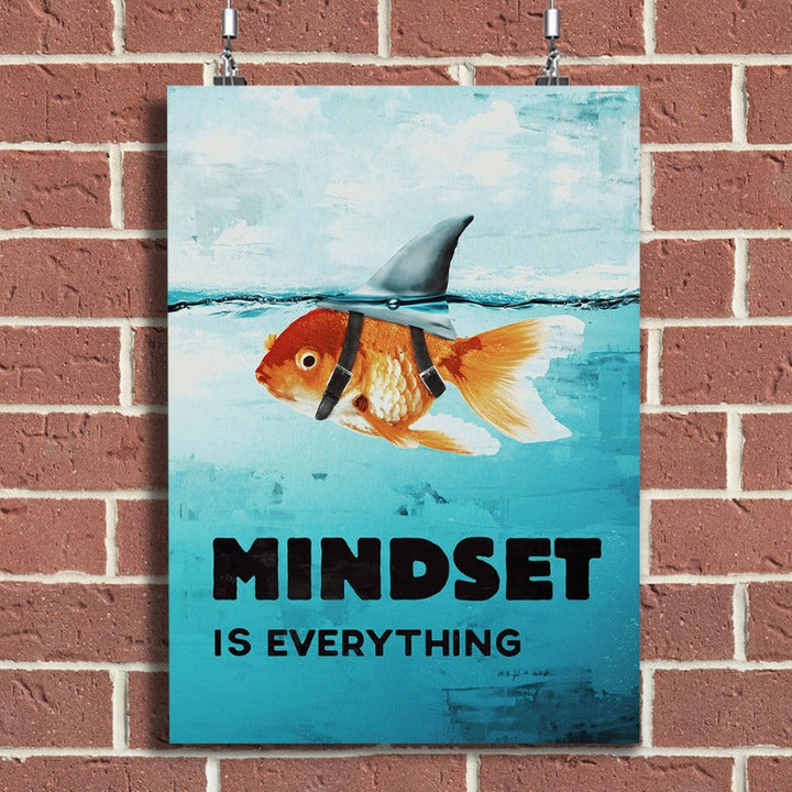 Mindset is alles - Canvas wandkunst schilderij