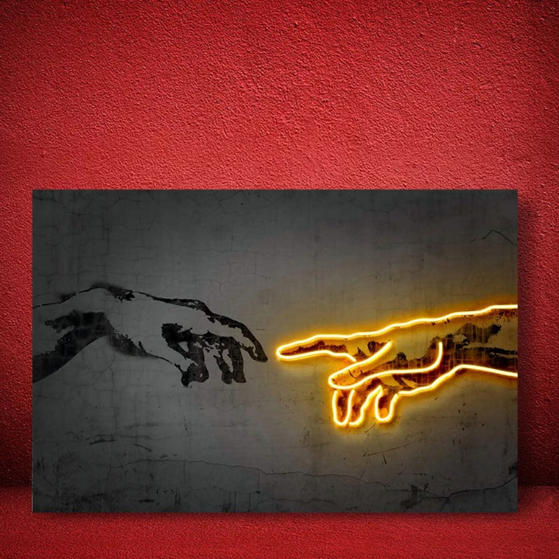 De lichtere touch - canvas wandkunst schilderij