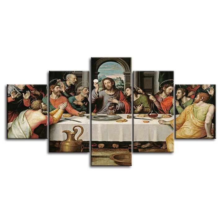 Het Laatste Avondmaal - Canvas Wanddecoratie Schilderij
