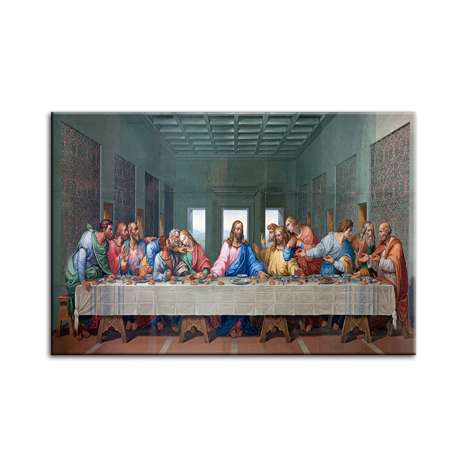 Het Laatste Avondmaal - Canvas Wanddecoratie Schilderij
