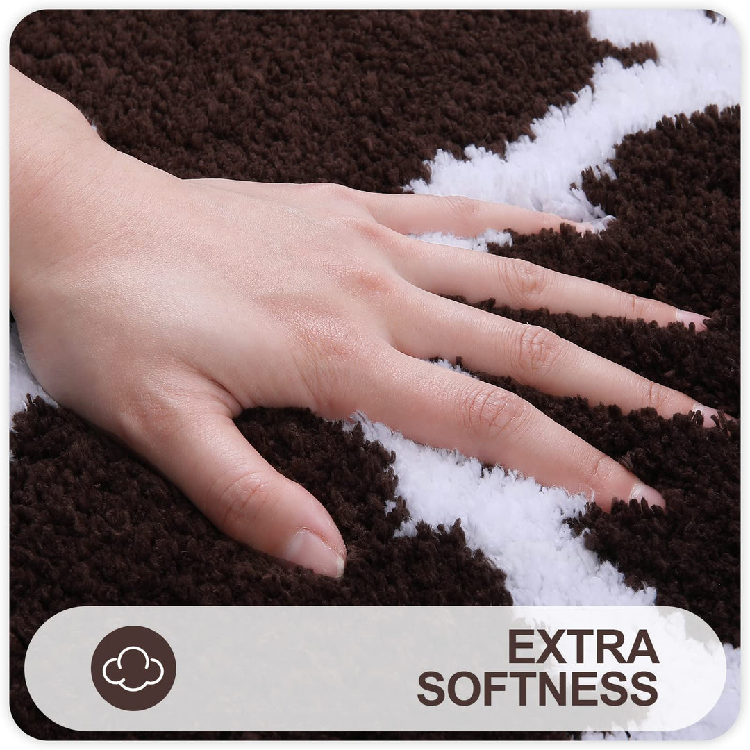 Arosta | Ultra Zachte Shaggy Badmat Set – 2 Delige Antislip Absorberende Vloerkleden