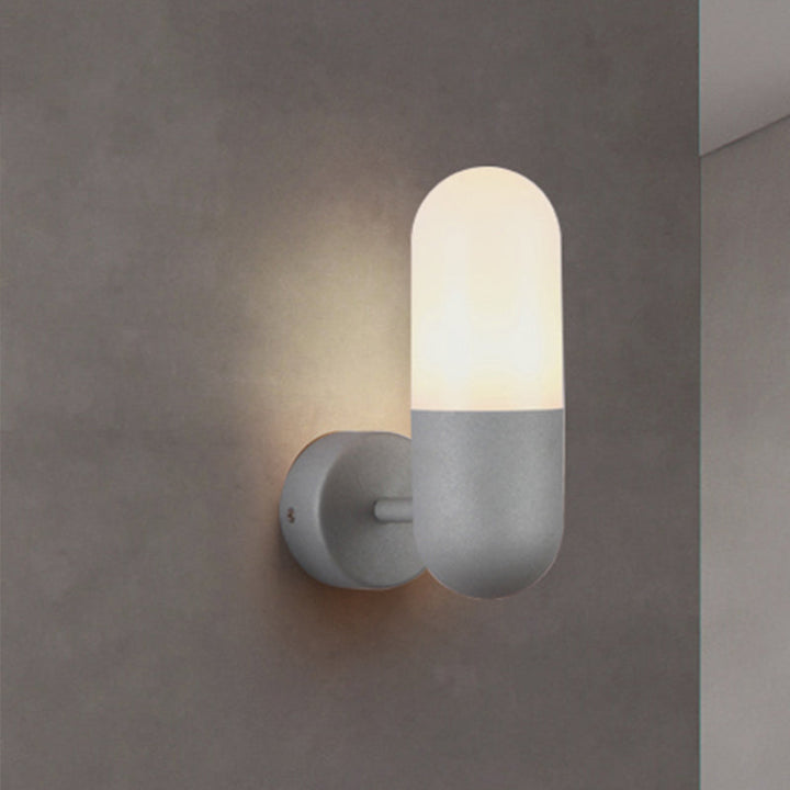 Metalen Wandlamp Postmodern 1 Licht Zwart/Grijs/Wit Wandgemonteerde Lamp voor Slaapkamer