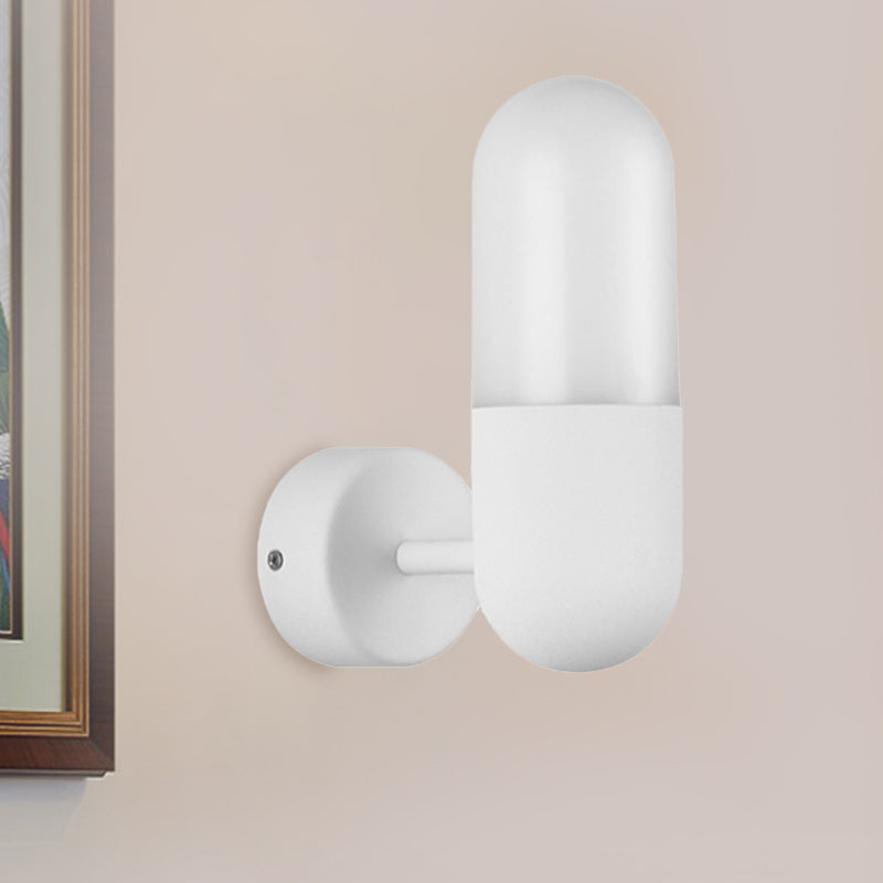Metalen Wandlamp Postmodern 1 Licht Zwart/Grijs/Wit Wandgemonteerde Lamp voor Slaapkamer