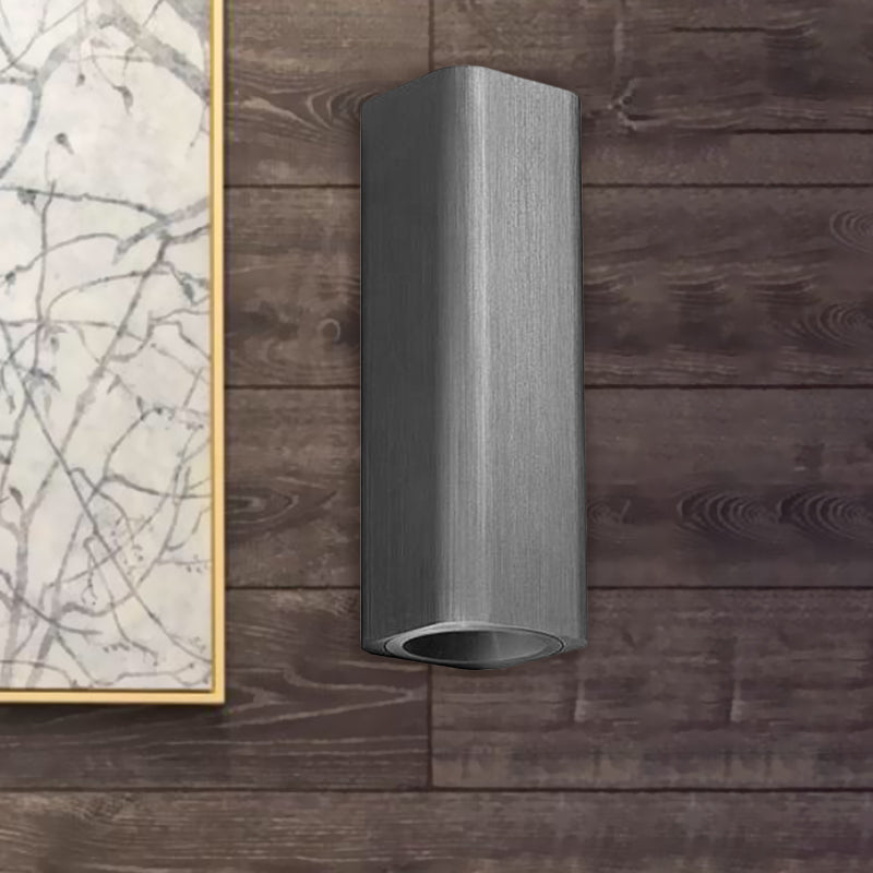 Moderne Kubusvormige Wandlamp Metaal Woonkamer LED Op- en Neerwaartse Wandlamp in Brons/geel/bruin