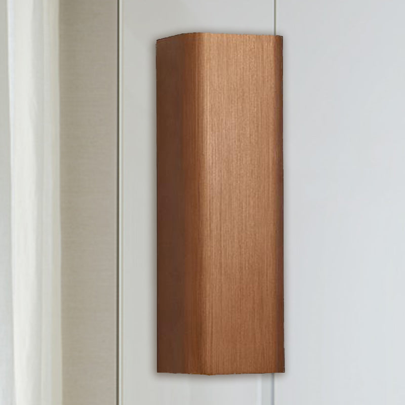Moderne Kubusvormige Wandlamp Metaal Woonkamer LED Op- en Neerwaartse Wandlamp in Brons/geel/bruin