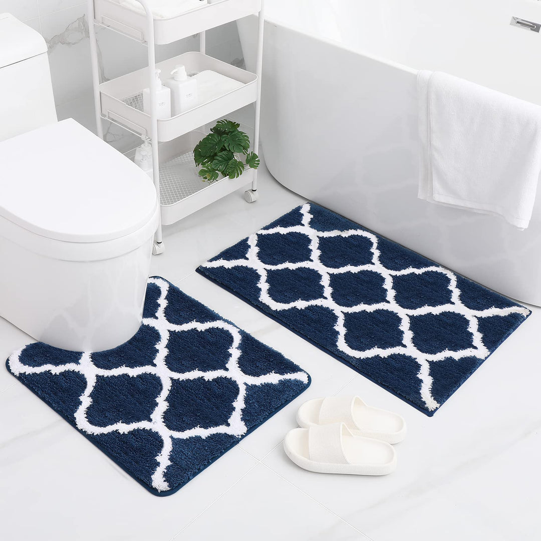 Arosta | Ultra Zachte Shaggy Badmat Set – 2 Delige Antislip Absorberende Vloerkleden