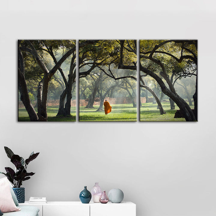 Walk The Earth 3 stuks - Canvas Wandkunst Schilderij