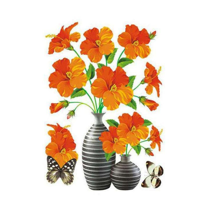 3D Vaasje Muur Sticker