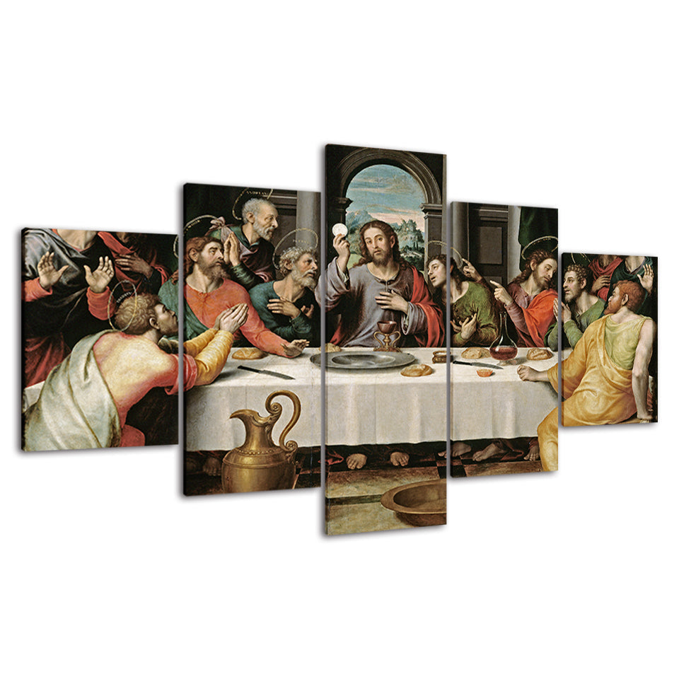 Het Laatste Avondmaal - Canvas Wanddecoratie Schilderij