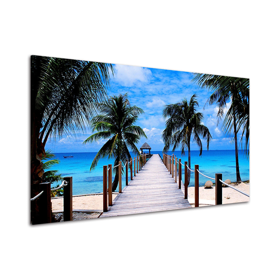 Maldiven vakantie - canvas muurkunst schilderij