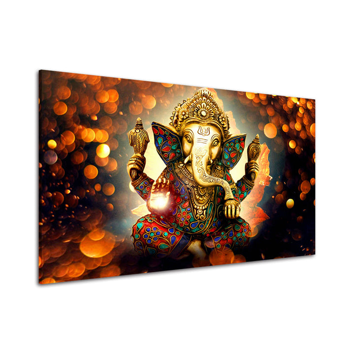 Hindoe Lord Ganesha - Canvas Wandkunst Schilderij