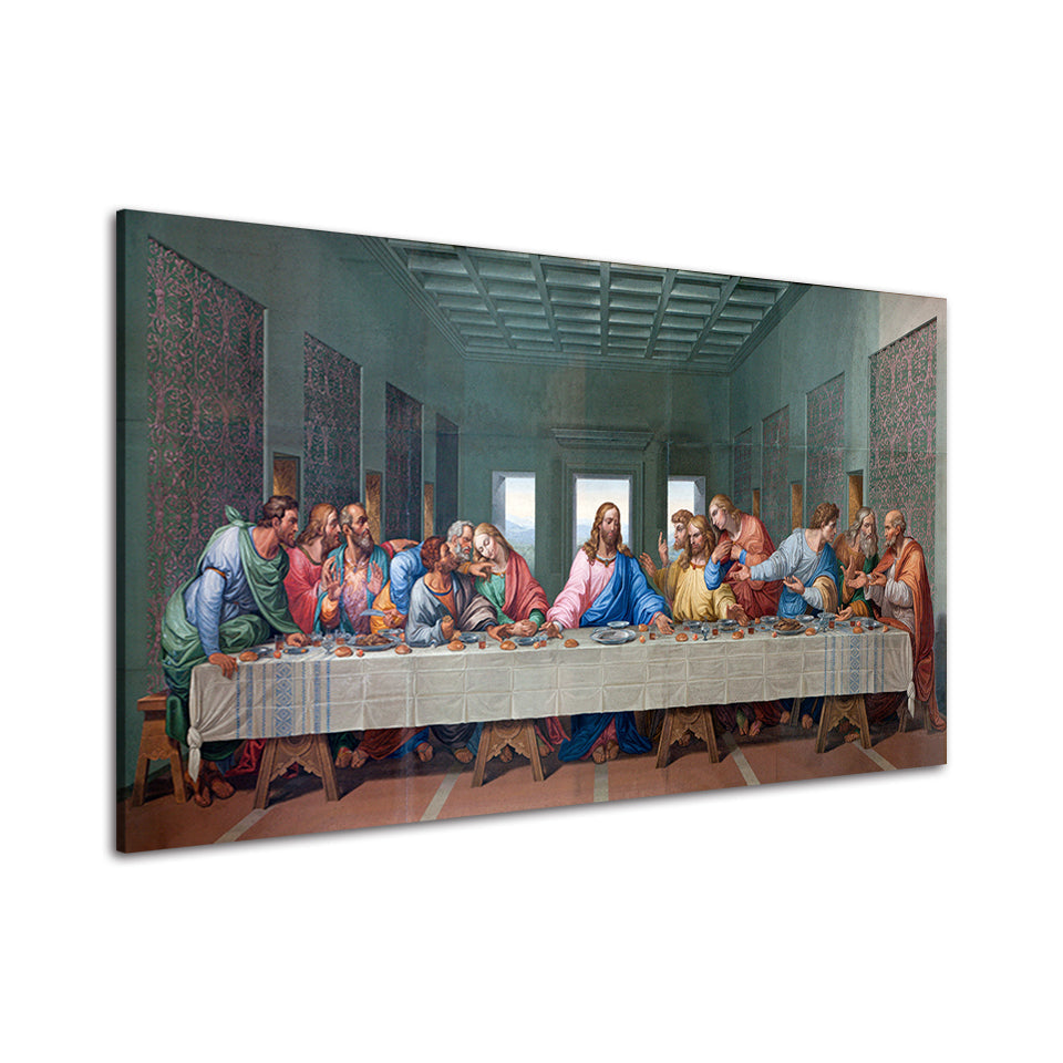 Het Laatste Avondmaal - Canvas Wanddecoratie Schilderij