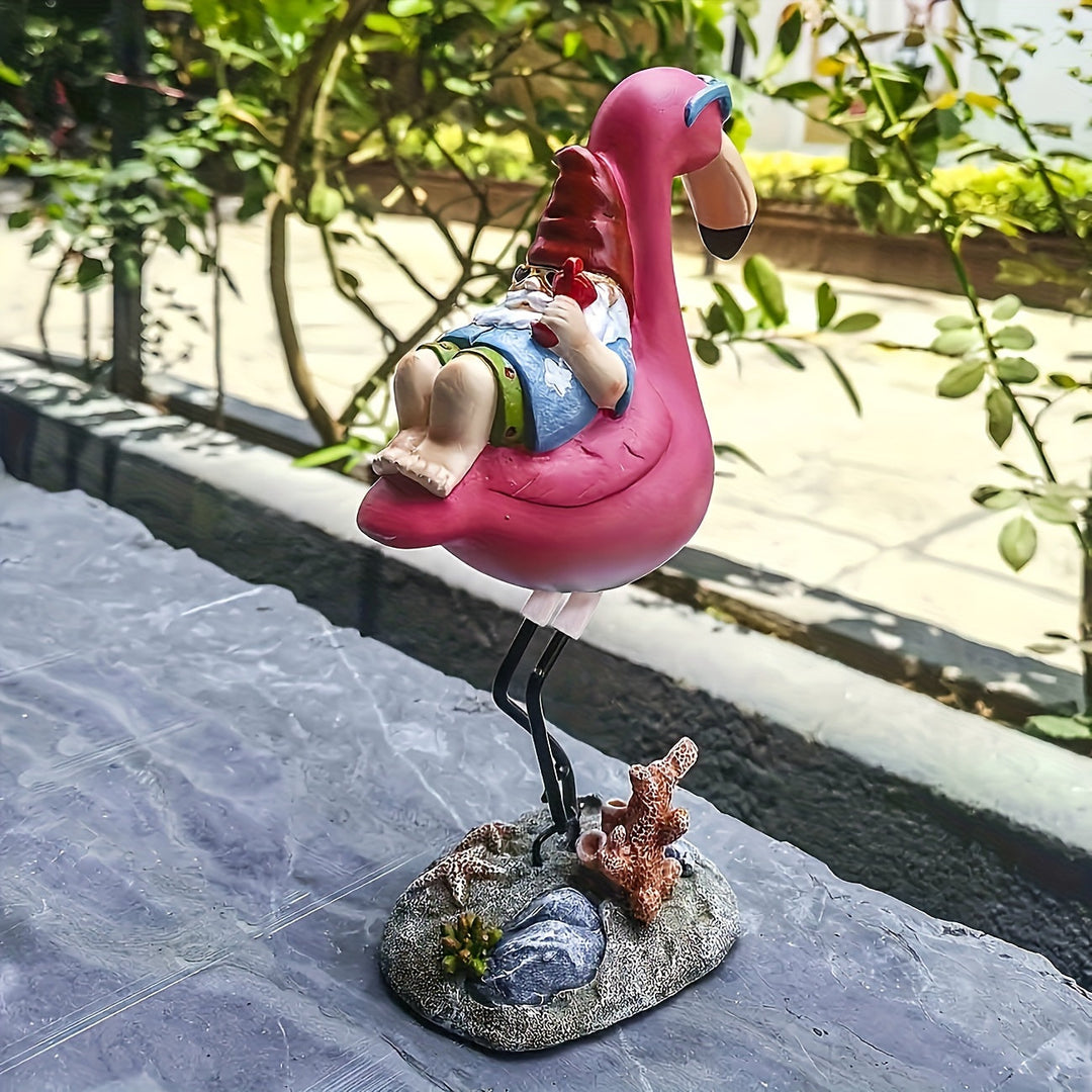 Flamingo ontspannende tuinbeelden