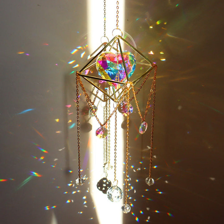 Kamerddecoratie kristallen zon vanger windgong