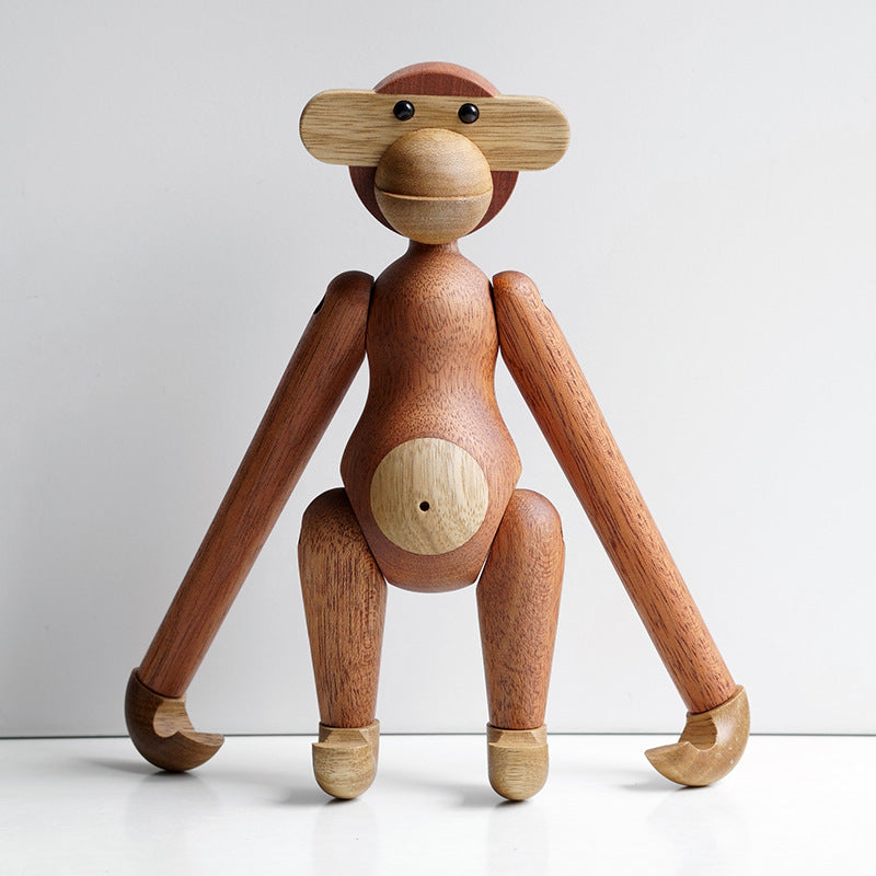 Cheeky Monkey Massief hout Ornament
