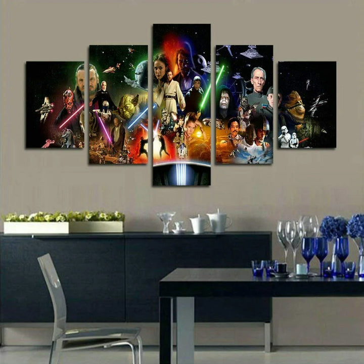 Set van 5 Stormtrooper Muurcanvas