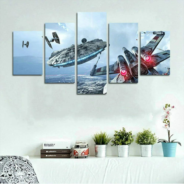 Set van 5 Falcon Wings Wandcanvas