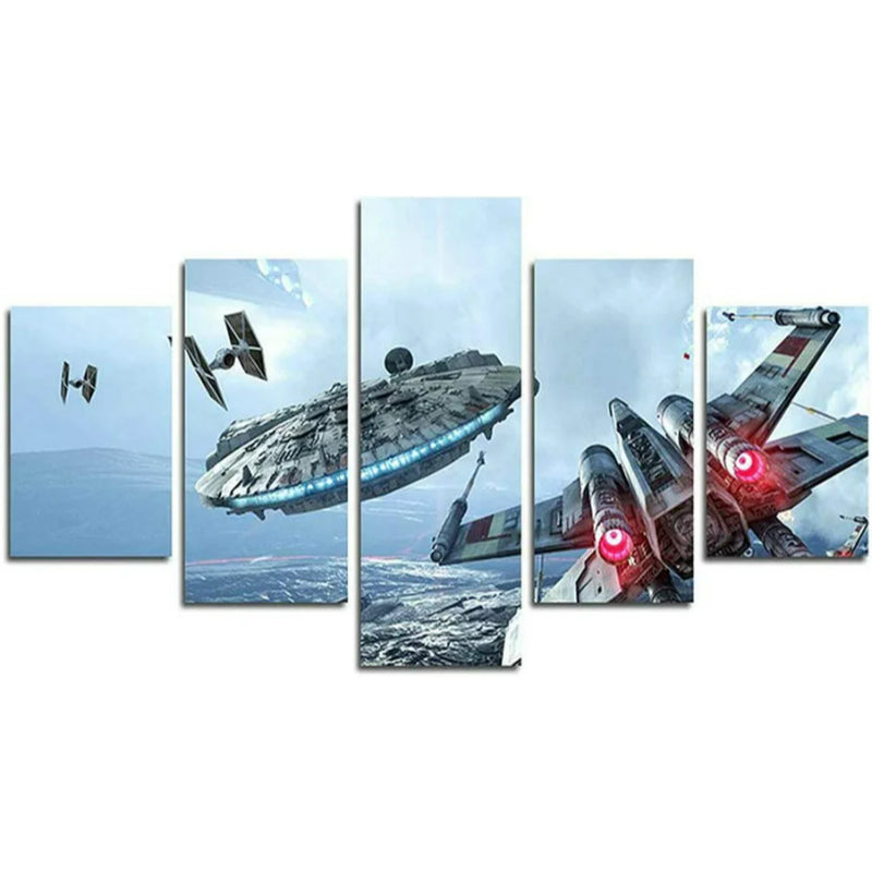 Set van 5 Falcon Wings Wandcanvas