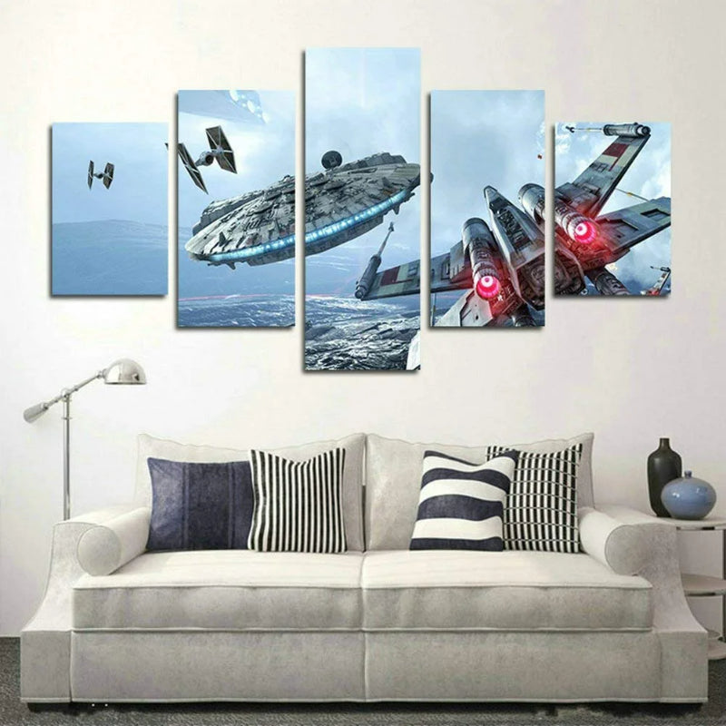 Set van 5 Falcon Wings Wandcanvas