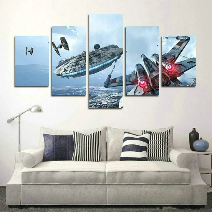 Set van 5 Falcon Wings Wandcanvas