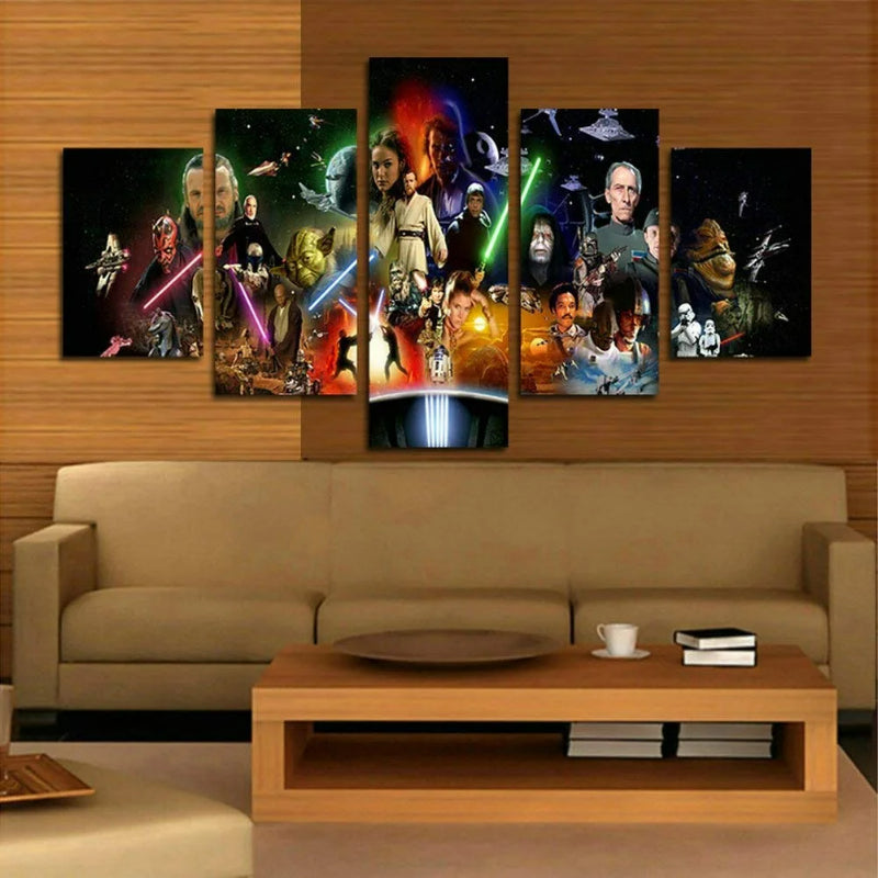 Set van 5 Stormtrooper Muurcanvas