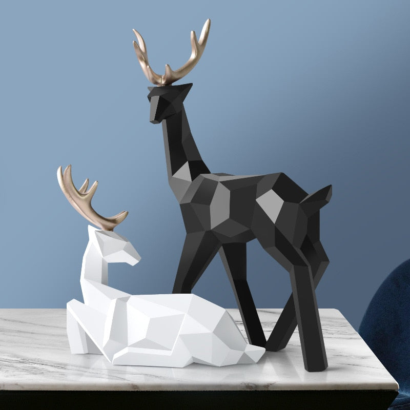 Abstract Reh Figuren Paar