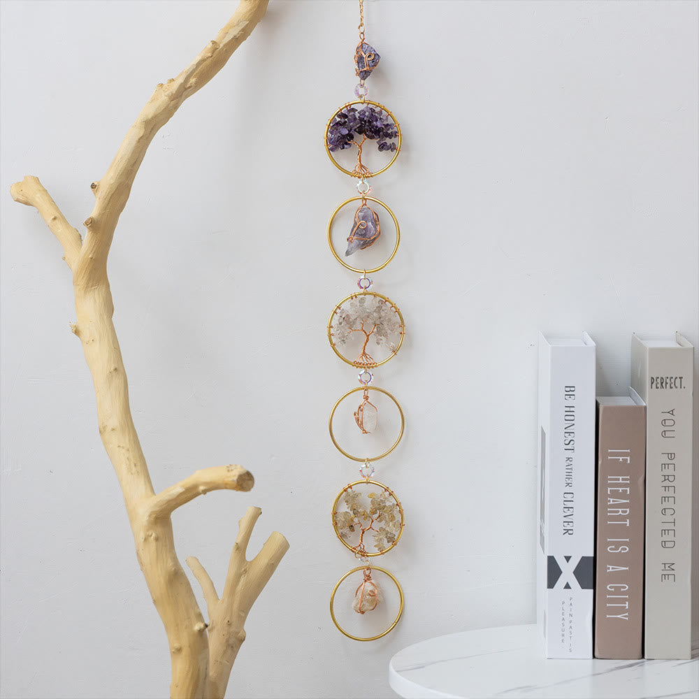 Kristallen Levensboom 6 Ringen Wanddecoratie Ornament