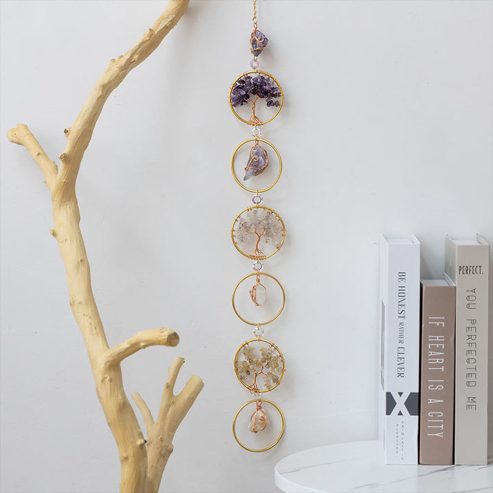 Kristallen Levensboom 6 Ringen Wanddecoratie Ornament