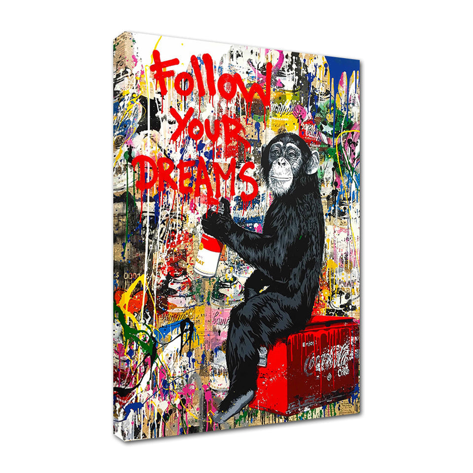 Volg je dromen - Canvas wandkunst schilderij