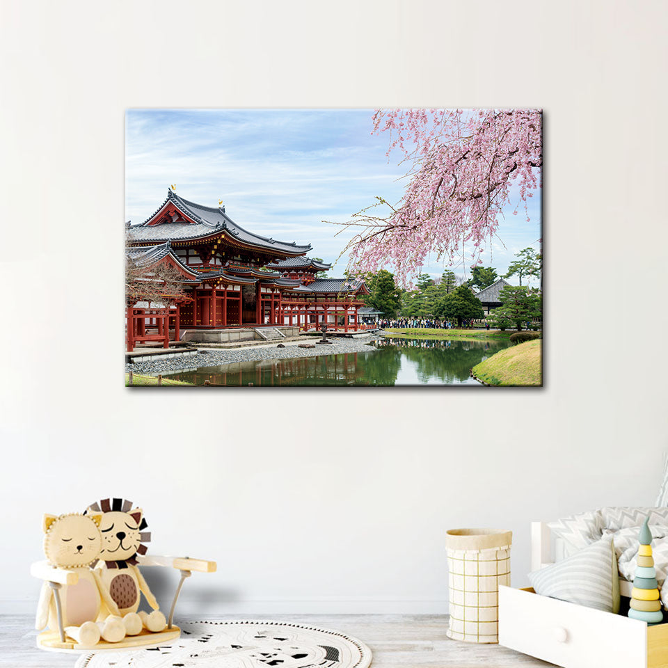 Temple Park - Canvas Wand Kunst Schilderij