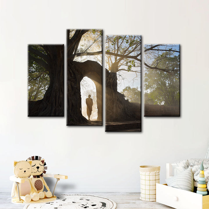 Under The Arch 4 Stuks - Canvas Muurkunst Schilderij