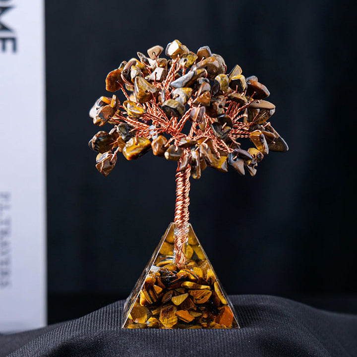 Natuurlijke Steen Grind Piramide Basis Feng Shui Boom