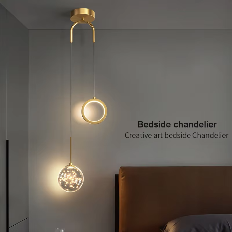 Moderne LED pendelstuk – 2-weg binnenhanglamp voor woonkamer, slaapkamer, eettafel met instelbare 3 lichtkleuren
