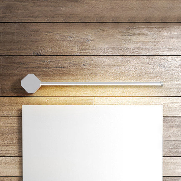 LED Badkamer Wandlamp Eenvoudige Zwart/Witte Afwerking Vanity Wandlamp met Slanke Lineaire Acrylaat Schaduw, 16"/23.5" lang