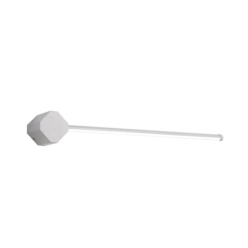 LED Badkamer Wandlamp Eenvoudige Zwart/Witte Afwerking Vanity Wandlamp met Slanke Lineaire Acrylaat Schaduw, 16"/23.5" lang