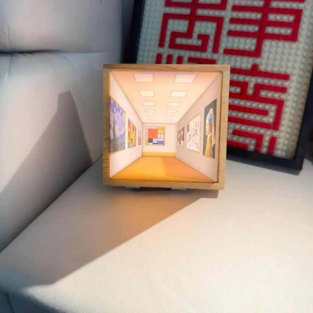 3D Illusions-Nachtlicht Galerie Nachttisch Bild Stil Kreatief Modern Simuleren Zonlicht Tekening Nachtlicht Geschenk