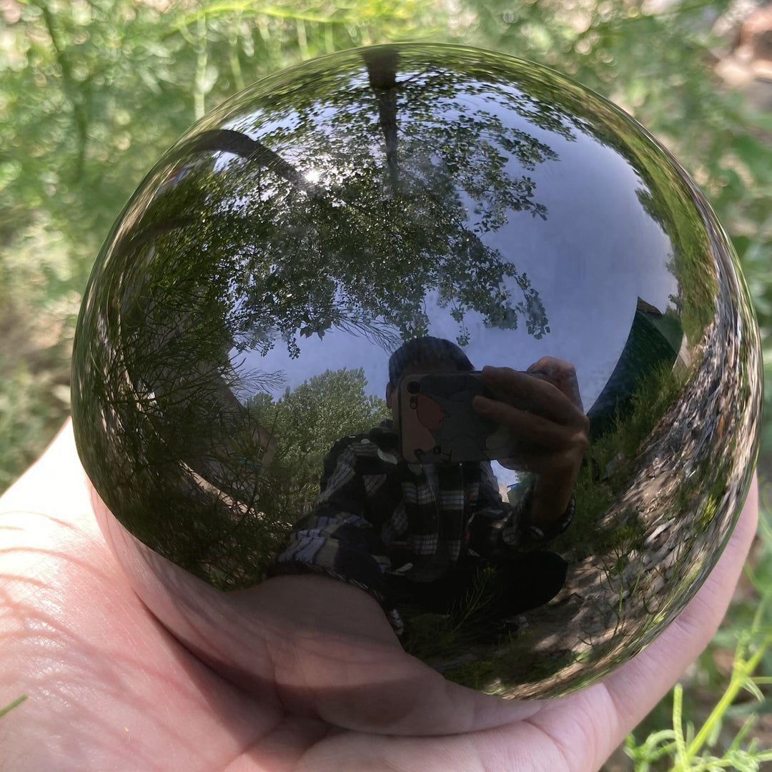 Obsidiaanse kristallen bol decoratie