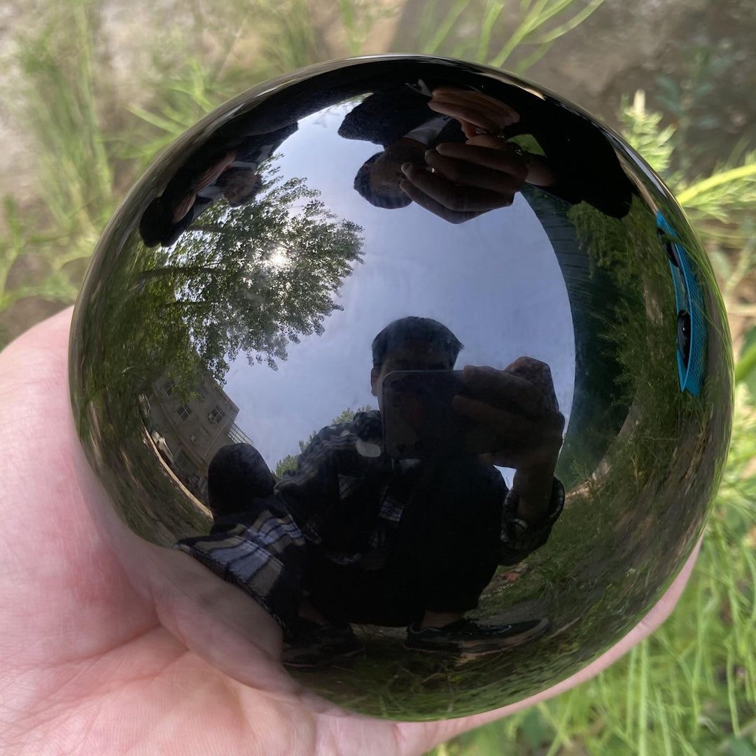 Obsidiaanse kristallen bol decoratie