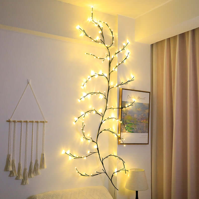 LED feerlampen arrangement gekleurde lichten riet kamer decoratieve verlichting