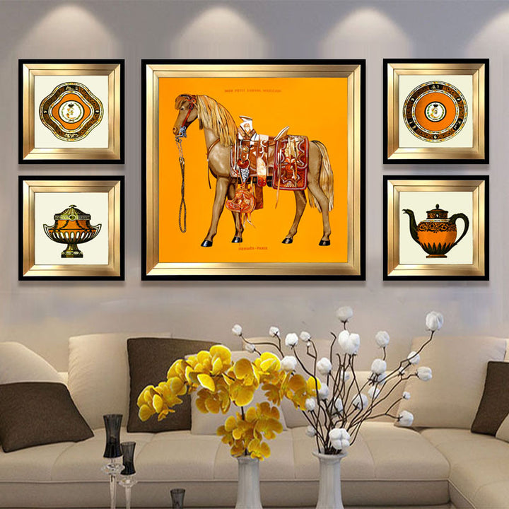 Creatieve Paardrij Kunst Wanddecoratie