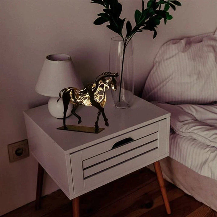 Pferd sculpture - AdonisMetal - Rustieke elegantie - Tijdloos decoratiestuk