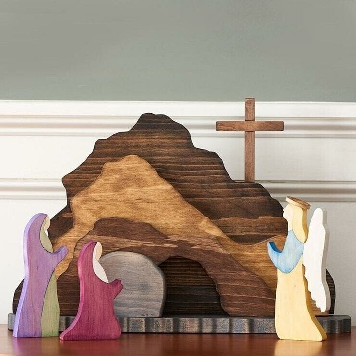 Oster-scène Houten-decoratie
