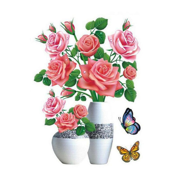 3D Vaasje Muur Sticker