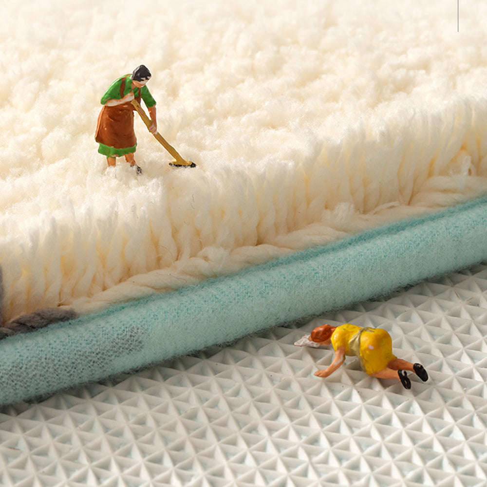 Arosta | Feblilac Get Naked Witte Vloer Badmat, 50x80cm Badkleed, Pluche Waterabsorberend, Antislip Toiletmat, Kunststof Badmatten, Beste Badkleden