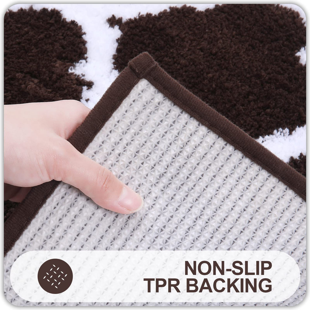 Arosta | Ultra Zachte Shaggy Badmat Set – 2 Delige Antislip Absorberende Vloerkleden