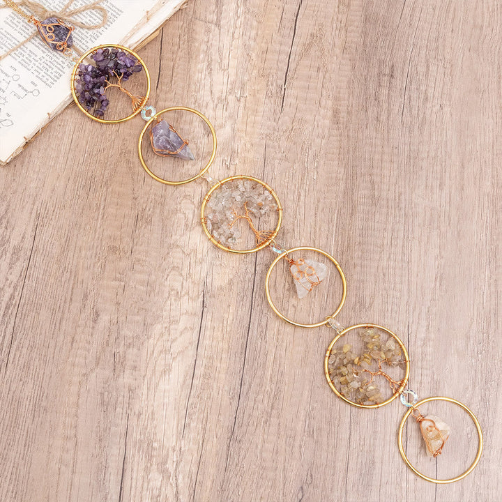 Kristallen Levensboom 6 Ringen Wanddecoratie Ornament