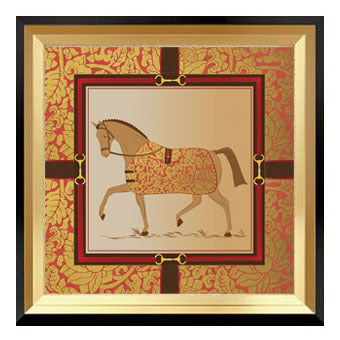 Paardensport-Themed Gekaderde Kunstwerken